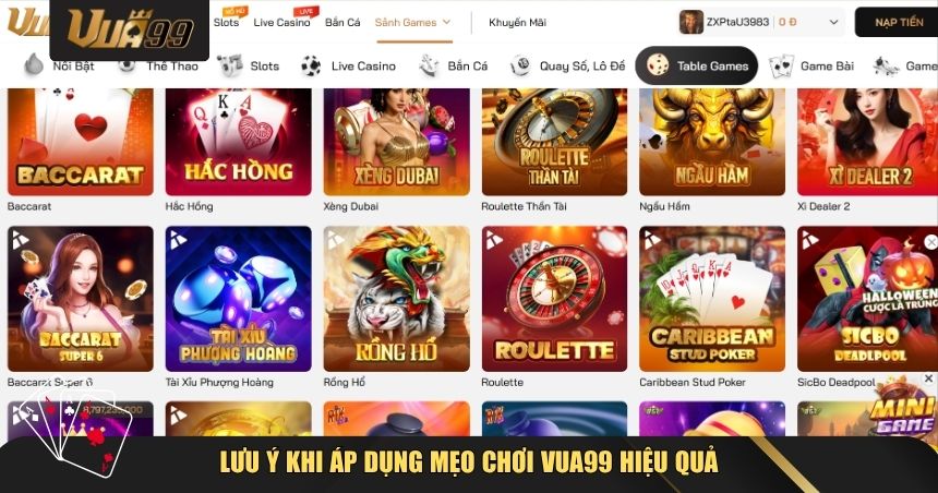 Mẹo Chơi VUA99 Hiệu Quả – Hành Trình Chinh Phục Chiến Thắng 4 Lưu ý khi áp dụng mẹo chơi VUA99 hiệu quả