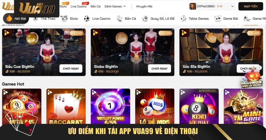 Tải App VUA99 Cho Android/iOS – Hướng Dẫn Chi Tiết Từng Bước Dành Cho Người Mới 1 Ưu điểm khi tải app VUA99 về điện thoại